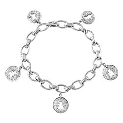 Genuine 0.67 TCW 14K White Gold Ladies Bracelet - REF-167N2A