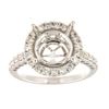 Image 1 : Genuine 14K White Gold 0.73CTW Diamond Semi Mount Ring - REF-96G5M