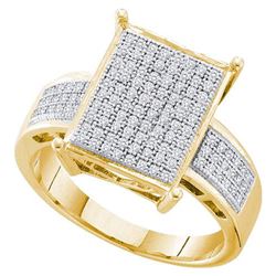 0.33CT Diamond Micro-Pave 10KT Ring Yellow Gold