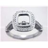 Image 1 : Genuine 14K White Gold 0.93CTW Diamond Semi Mount Ring - REF-97A2X