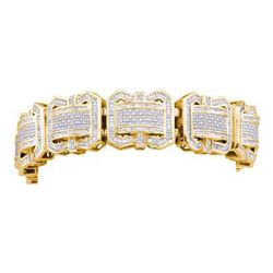 22CT Diamond Mens 14KT Bracelet Yellow Gold
