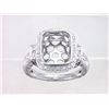 Image 1 : Genuine 14K White Gold 0.21CTW Diamond Semi Mount Ring - REF-60M7F