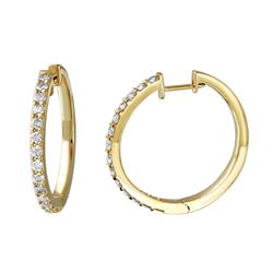 Genuine 1.16 TCW 14K Yellow Gold Ladies Earring - REF-126T2K