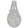 Image 1 : Genuine 14K White Gold 1.34CTW Diamond Pendant - REF-143W5G