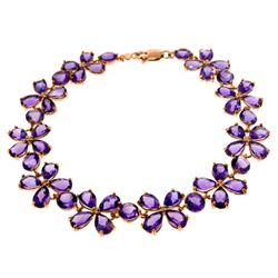 20.7 ctw Amethyst Bracelet Jewelry 14KT Rose Gold