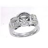 Image 1 : Genuine 18K White Gold 0.19CTW Diamond Semi Mount Ring - REF-86K9R