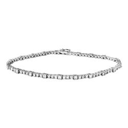 Genuine 2.31 TCW 18K White Gold Ladies Bracelet - REF-265X7Y