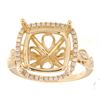 Image 1 : Genuine 14K Yellow Gold 0.4CTW Diamond Semi Mount Ring - REF-79F2N
