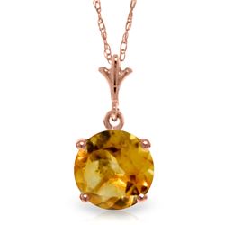 1.15 ctw Citrine Necklace Jewelry 14KT Rose Gold