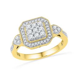 0.50CT Diamond Anniversary 10KT Ring Yellow Gold