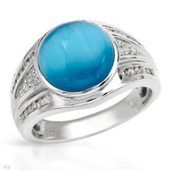 Genuine 5.15 TCW 14K White Gold Gents Ring - REF-92Y2Z