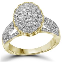 1.0CT Diamond Anniversary 10KT Ring Yellow Gold
