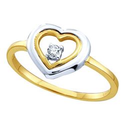 0.05CT Diamond Heart 10KT Ring Yellow Gold