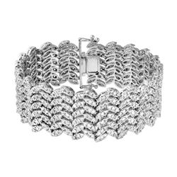 Genuine 7.82 TCW 18K White Gold Ladies Bracelet - REF-1054M8F