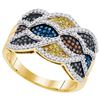 Image 1 : 0.75CT Diamond Micro-Pave 10KT Ring Yellow Gold