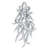 Genuine 4.7 TCW 18K White Gold Ladies Brooch - REF-530A3X