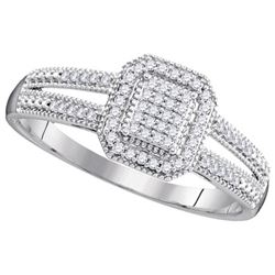 0.15CT Diamond Micro-Pave 10KT Ring White Gold