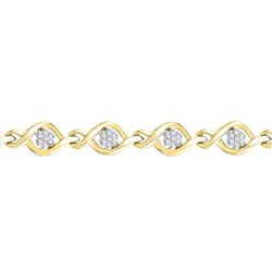 0.50CT Diamond Anniversary 10KT Bracelet Yellow Gold