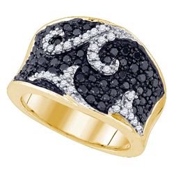 1CT Diamond Anniversary 10KT Ring Yellow Gold