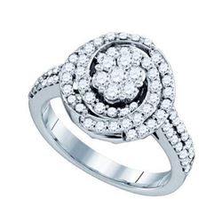 1CT Diamond Anniversary 10KT Ring White Gold