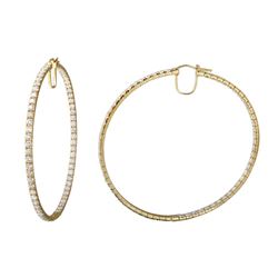 Genuine 9.67 TCW 14K Yellow Gold Ladies Earring - REF-780R4H