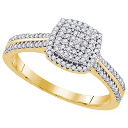 0.35CT Diamond Micro-Pave 10KT Ring Yellow Gold
