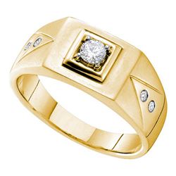 0.25CT Diamond Cluster 14KT Ring Yellow Gold