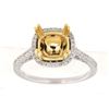 Image 1 : Genuine 14K Two Tone Gold 0.29CTW Diamond Semi Mount Ring - REF-58M2F