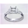 Image 1 : Genuine 18K White Gold 0.32CTW Diamond Semi Mount Ring - REF-85A8X