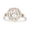Image 1 : Genuine 14K White Gold 0.34CTW Diamond Semi Mount Ring - REF-61Y7Z