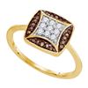 Image 1 : 0.25CT Diamond Micro-Pave 10KT Ring Yellow Gold