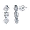 Image 1 : Genuine 1.05 TCW 14K White Gold Ladies Earring - REF-115N2A