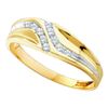 Image 1 : 0.10CT Diamond Mens 10KT Ring Yellow Gold