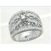 Image 1 : Genuine 18K White Gold 0.74CTW Diamond Semi Mount Ring - REF-215W5G