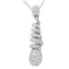 Image 1 : Genuine 1.1 TCW 14K White Gold Ladies Necklace - REF-92T6K