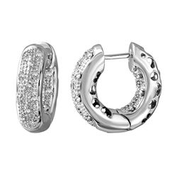 Genuine 0.4 TCW 14K White Gold Ladies Earring - REF-70Z6T