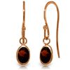 Image 1 : 1 ctw Garnet Earrings Jewelry 14KT Rose Gold