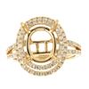 Image 1 : Genuine 14K Yellow Gold 0.77CTW Diamond Semi Mount Ring - REF-101G8M