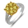 Image 1 : Genuine 14K White Gold 1.47CTW Citrine Diamond Rings - REF-35A5X