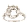 Image 1 : Genuine 14K White Gold 0.38CTW Diamond Semi Mount Ring - REF-74Z5T