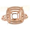 Image 1 : Genuine 14K Rose Gold 0.52CTW Diamond Semi Mount Ring - REF-83X9Y