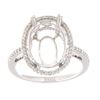 Image 1 : Genuine 14K White Gold 0.25CTW Diamond Semi Mount Ring - REF-56A5X