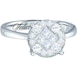 0.25CT Diamond Soleil 14KT Ring White Gold