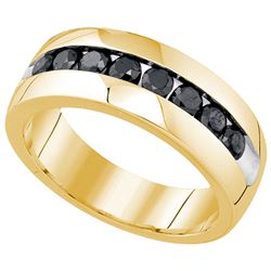 1.0CT Diamond Anniversary 10KT Ring Yellow Gold