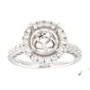 Image 1 : Genuine 14K White Gold 0.7CTW Diamond Semi Mount Ring - REF-91G7M