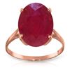 Image 1 : 7.5 ctw Ruby Ring Jewelry 14KT Rose Gold