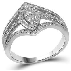 0.33CT Diamond Bridal 10KT Ring White Gold