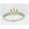 Image 1 : Genuine 14K Yellow Gold 0.24CTW Diamond Semi Mount Ring - REF-36M3F