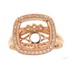 Image 1 : Genuine 14K Rose Gold 0.35CTW Diamond Semi Mount Ring - REF-76H7W