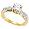 Image 1 : 1.20CT Diamond Bridal 10KT Ring Yellow Gold